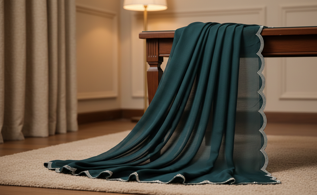 Emerald Scallop Saree