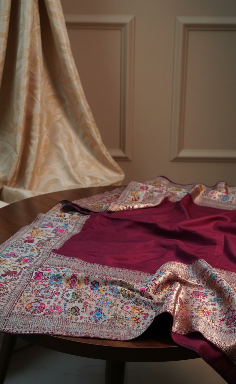 Regal Wine Saree