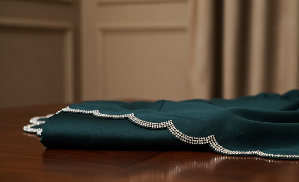 Emerald Scallop Saree