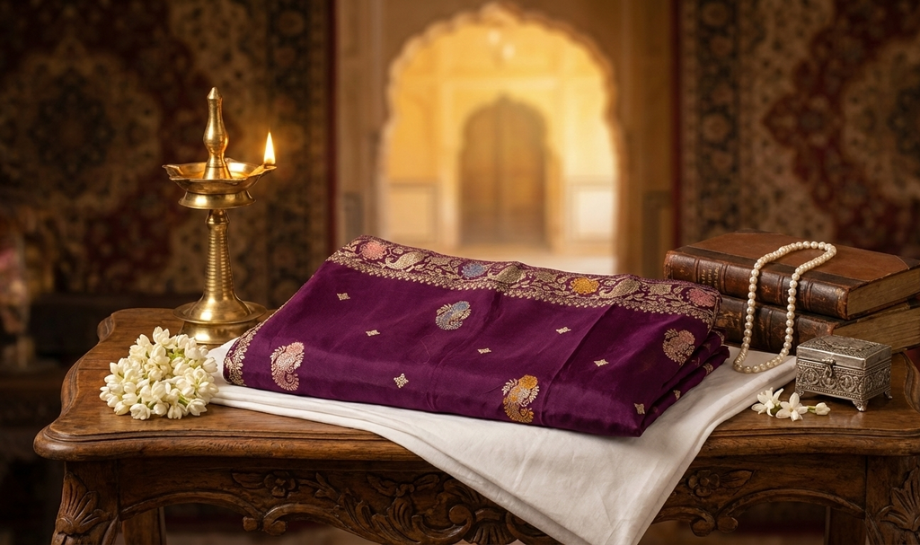 The Regal Plum Meenakari