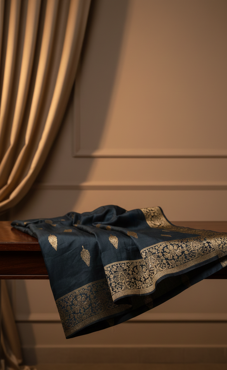 Midnight Azure Banarasi