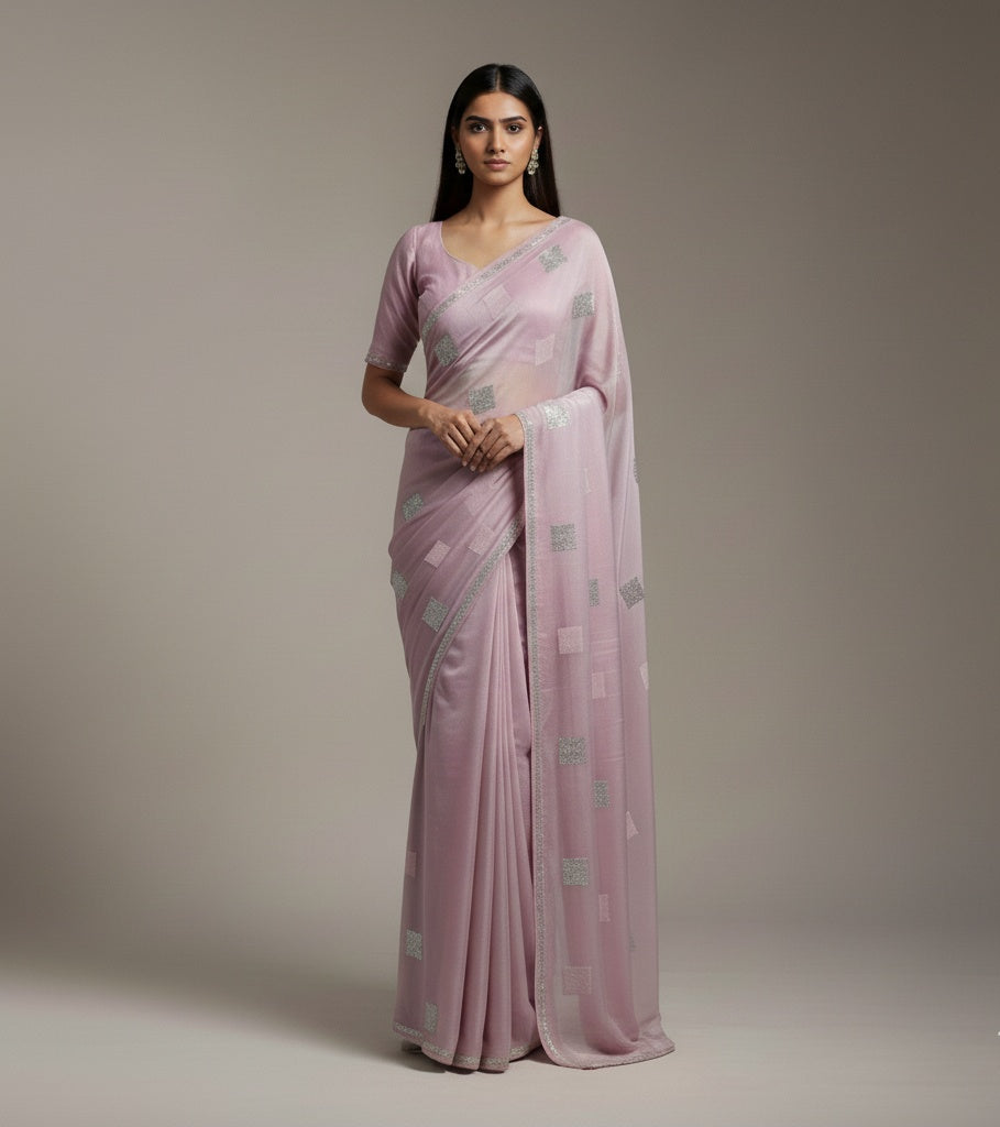 Rose Quartz Saree